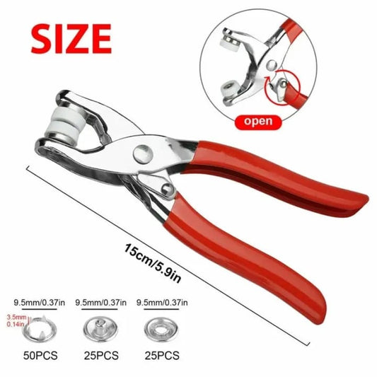 9.5mm Metal Snap Button Kit with Pliers Tool