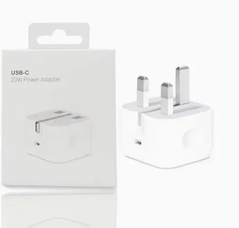 20W USB-C Fast Charger 3-Pin Power Adapter – Fast Charging for iPhone & Devices