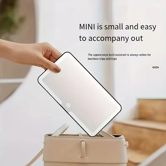 LED Car Sun Visor Vanity Mirror with Rechargeable Touch Light | USB Rechargeable Makeup Mirror for Car