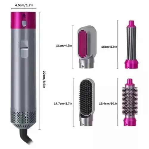 5 in 1 Hot Air Styler – Hair Dryer, Curler, Straightener & Volumizer