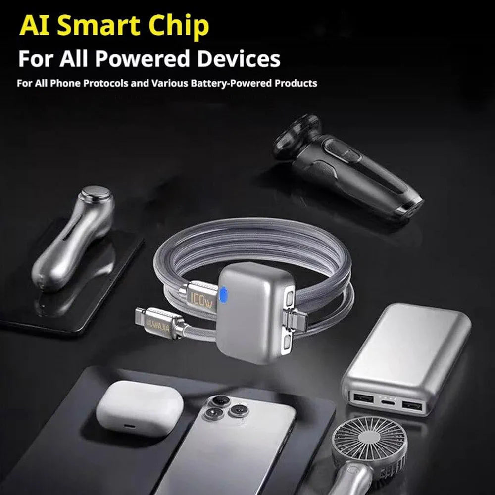 140W Smart USB-C Charging Splitter – Auto Disconnect Full Charge Protection for Smartphones, Tablets and Laptops