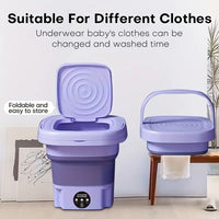 Portable Foldable Mini Washing Machine – Compact Laundry Washer for Travel, Baby Clothes & Small Loads