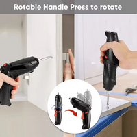 Cordless Electric Screwdriver Set 47-in-1 with LED Light, 180° Rotating Dual-Position Handle & Screwdriver Bits for Home Repair and DIY