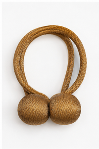 Magnetic Curtain Tiebacks | Modern No-Drill Curtain Holdbacks | Decorative Rope Curtain Tie Backs for Home & Office
