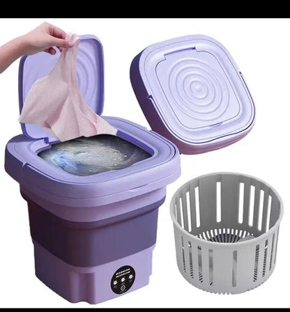 Portable Foldable Mini Washing Machine – Compact Laundry Washer for Travel, Baby Clothes & Small Loads