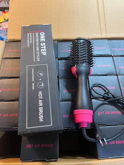 One Step Hot Air Brush Dryer & Straightener