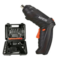 Cordless Electric Screwdriver Set 47-in-1 with LED Light, 180° Rotating Dual-Position Handle & Screwdriver Bits for Home Repair and DIY