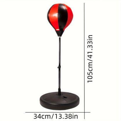 Kids Freestanding Boxing Punching Ball Set with Adjustable Stand, Gloves & Air Pump – Indoor Boxing Training Toy for Boys & Girls