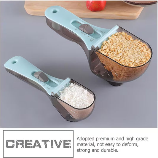 Adjustable Measuring Scoop with Leveler – Multi-Purpose Kitchen Measuring Cup for Flour, Sugar, Rice, Coffee & Spices