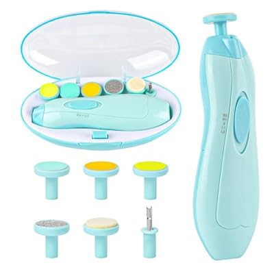 Baby Electric Nail Trimmer – Safe Baby Nail Cutter with 6 Grinding Heads