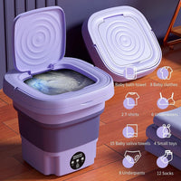 Portable Foldable Mini Washing Machine – Compact Laundry Washer for Travel, Baby Clothes & Small Loads