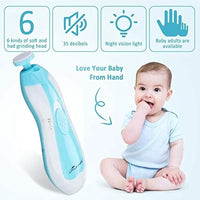 Baby Electric Nail Trimmer – Safe Baby Nail Cutter with 6 Grinding Heads