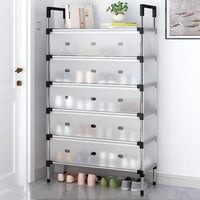 🗄️ 5-Layer Foldable Shoe Rack Organizer with Dust Cover