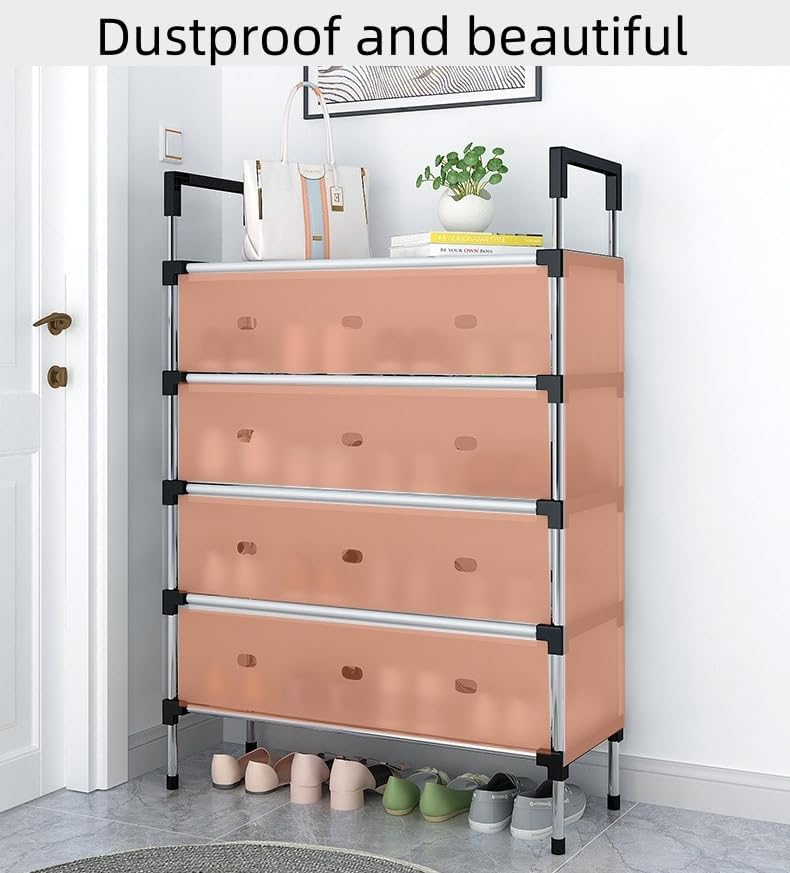 🗄️ 5-Layer Foldable Shoe Rack Organizer with Dust Cover