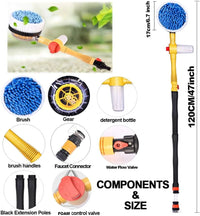 Auto Rotate 360° Car Wash Mop | Soft Microfiber with Soap Dispenser | Extendable Handle Cleaning Brush