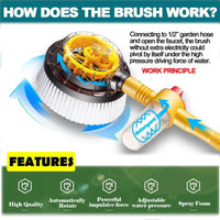 Auto Rotate 360° Car Wash Mop | Soft Microfiber with Soap Dispenser | Extendable Handle Cleaning Brush