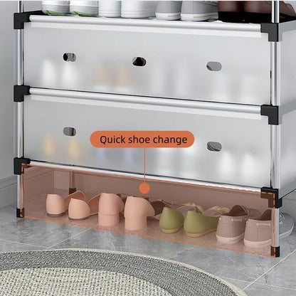 🗄️ 5-Layer Foldable Shoe Rack Organizer with Dust Cover