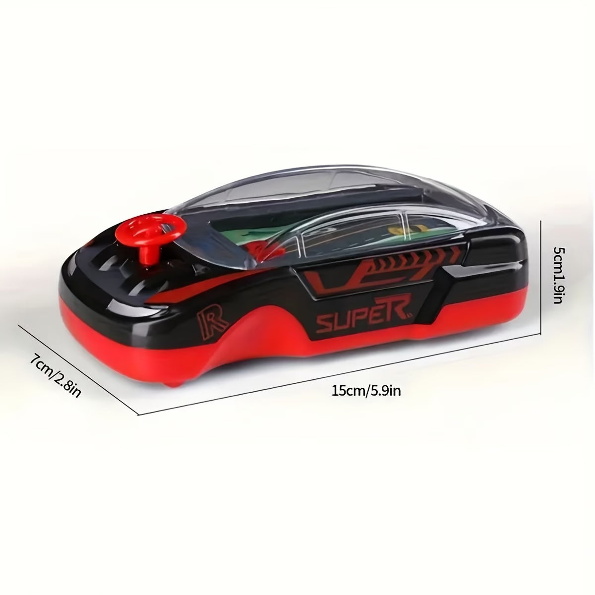 Kids Handheld Car Racing Arcade Game Console Toy with Steering Wheel & Adjustable Speed - Portable Driving Simulator Gaming Device