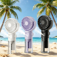 Mini Portable Mist Fan with Water Spray – USB Rechargeable Cooling Fan