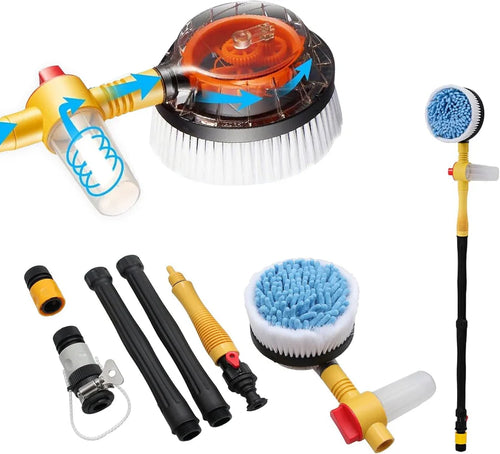 Auto Rotate 360° Car Wash Mop | Soft Microfiber with Soap Dispenser | Extendable Handle Cleaning Brush