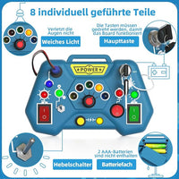 **Kids Montessori Electronic Light Game Toy – Interactive Educational Learning Board with LED Lights, Buttons & Switches**
