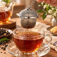Stainless Steel Tea Infuser with Chain | Reusable Loose Leaf Tea Strainer & Herbal Tea Filter
