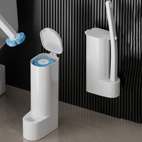 Disposable Toilet Cleaning Brush with Replaceable Brush Heads & Storage Holder – Hygienic Bathroom Cleaning Tool