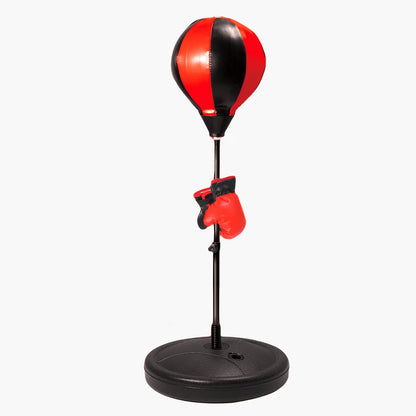Kids Freestanding Boxing Punching Ball Set with Adjustable Stand, Gloves & Air Pump – Indoor Boxing Training Toy for Boys & Girls