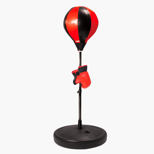 Kids Freestanding Boxing Punching Ball Set with Adjustable Stand, Gloves & Air Pump – Indoor Boxing Training Toy for Boys & Girls