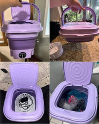 Portable Foldable Mini Washing Machine – Compact Laundry Washer for Travel, Baby Clothes & Small Loads