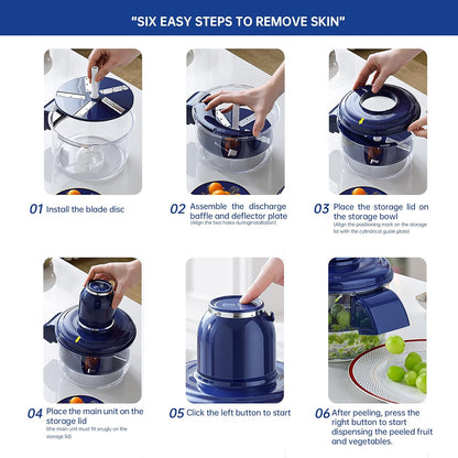 Electric Fruit Peeler & Garlic Peeling Machine – Automatic Vegetable Peeler Bowl