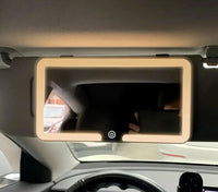 LED Car Sun Visor Vanity Mirror with Rechargeable Touch Light | USB Rechargeable Makeup Mirror for Car