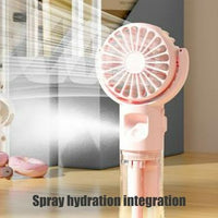 Mini Portable Mist Fan with Water Spray – USB Rechargeable Cooling Fan