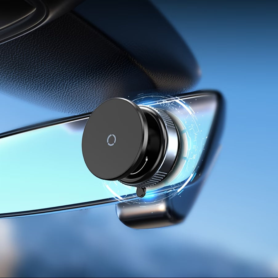 360° Magnetic Foldable Phone Holder with Wireless Charging Base – Adjustable Desktop & Car Mount Stand for iPhone & Android