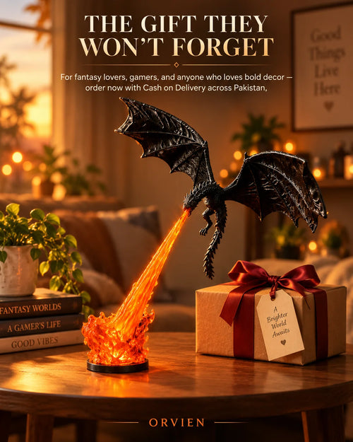 Dragon LED Flame Lamp | Fantasy Night Light
