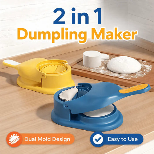 2-in-1 Dumpling & Samosa Maker | Manual Dough Press & Dumpling Mold