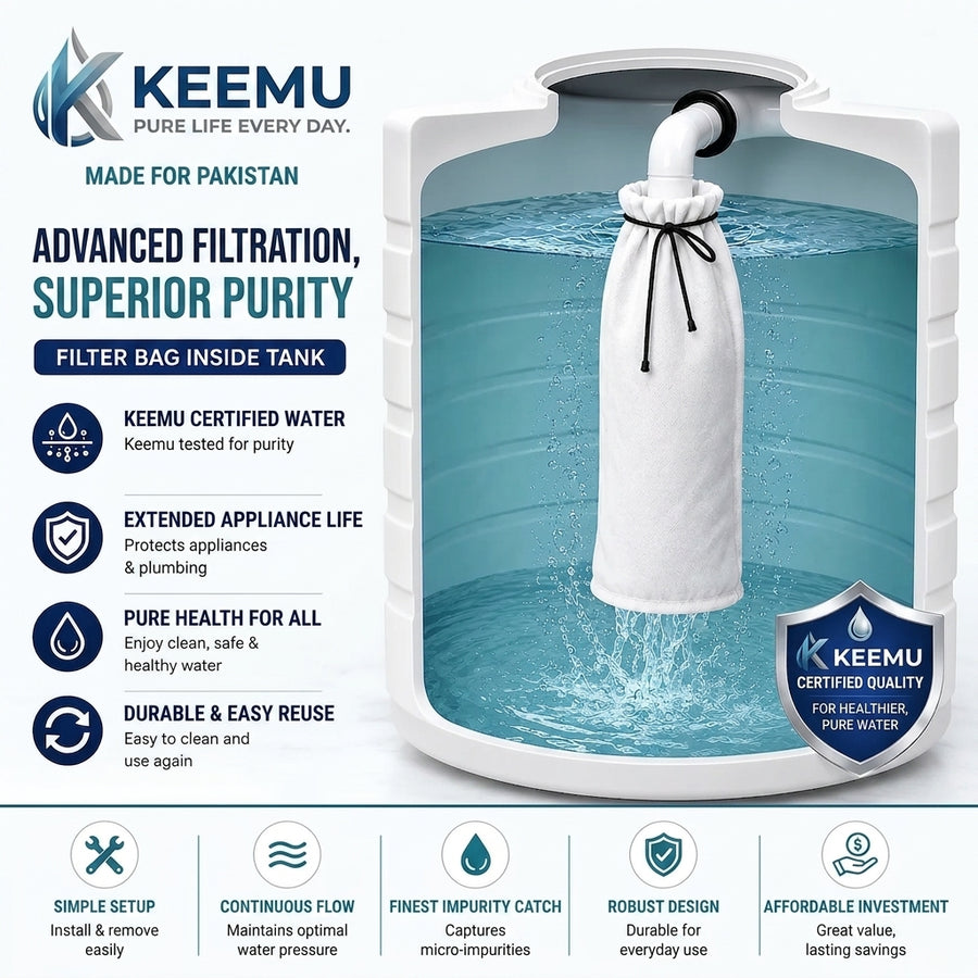 Smart Water Tank 5 Micron Filter – Removes Dirt, Rust and Impurities for Clean Clear Water