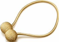 Magnetic Curtain Tiebacks | Modern No-Drill Curtain Holdbacks | Decorative Rope Curtain Tie Backs for Home & Office