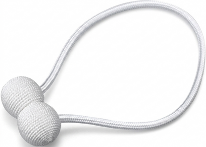 Magnetic Curtain Tiebacks | Modern No-Drill Curtain Holdbacks | Decorative Rope Curtain Tie Backs for Home & Office