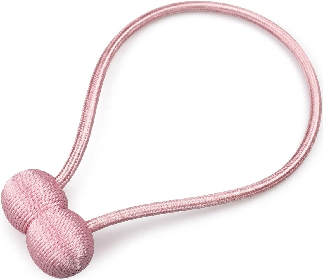 Magnetic Curtain Tiebacks | Modern No-Drill Curtain Holdbacks | Decorative Rope Curtain Tie Backs for Home & Office
