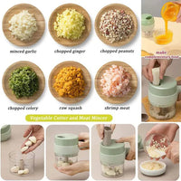 2-in-1 Press Vegetable Chopper – Quick Onion, Garlic & Chili Cutter