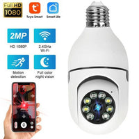 Smart Wi-Fi Bulb Security Camera - 1080P HD with Night Vision