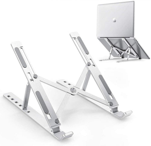 Adjustable Foldable Aluminum Laptop Stand - Portable Desk Riser