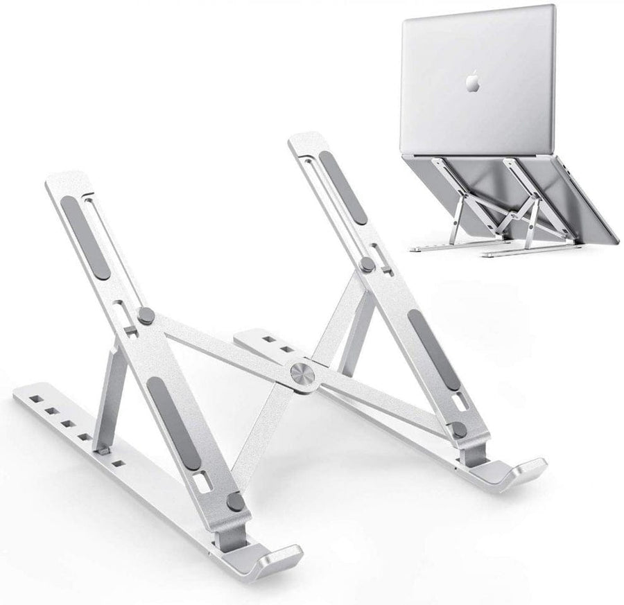 Adjustable Foldable Aluminum Laptop Stand - Portable Desk Riser
