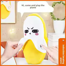 Cute Banana Plush Slippers for Kids & Adults – Soft Cartoon Fruit Indoor Slippers, Yellow Kawaii Home Footwear