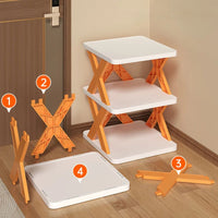 🗄️ Foldable 5-Tier X-Shape Shoe Rack Organizer with Top Shelf