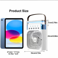 Portable Air Cooler Fan with Water Tank – Mini AC with 5 Spray Modes