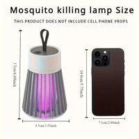 360° Electric Mosquito Killer Lamp with UV Light – USB Rechargeable Silent Bug Zapper Night Lamp
