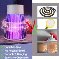 360° Electric Mosquito Killer Lamp with UV Light – USB Rechargeable Silent Bug Zapper Night Lamp