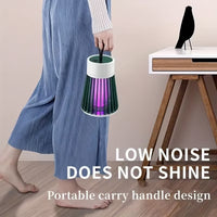 360° Electric Mosquito Killer Lamp with UV Light – USB Rechargeable Silent Bug Zapper Night Lamp